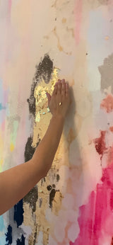 Vivian Ferne Oversized Wall Mural, Wallpaper, Wallpaper Wall Mural, Oversized Wallpaper Wall Mural, Vibrant Wallpaper, Vibrant Wall Mural, Maximalist Wall Mural, Vibrant Wall Art, Nursery Wallpaper, Office Wallpaper, Living Room Wallpaper, Gold Accent Wall, Gold Leaf, Gold Accent