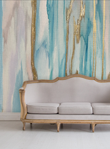 Custom Wallpaper - "Spa Water" - 10' Tall x 12' Wide - Prepasted