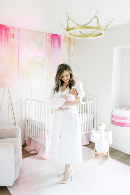 "Dreamscape" Pink Nursery Wallpaper