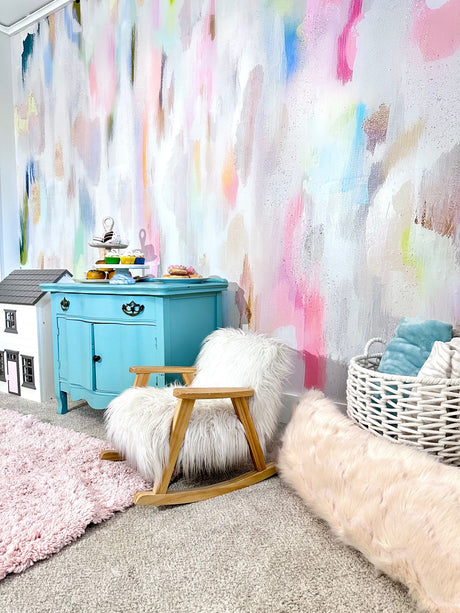 Custom Wallpaper - "Birthday Cake" - 4' Tall x 12' Wide - Peel & Stick