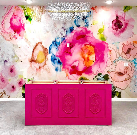 Custom Wallpaper - "Tea Party" - 10' Tall x 24' Wide - Peel & Stick