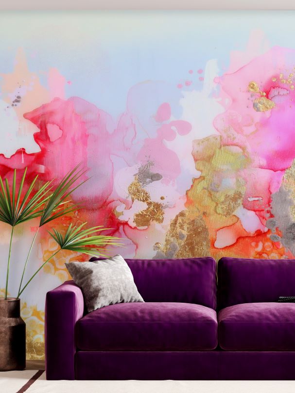 Abstract Wall Mural Wallpaper for Bed and Breakfast Resort