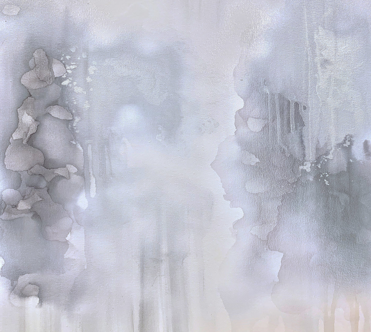 Famous abstract artist Fran Maass created this original abstract artwork to be scaled as a interior wall decor masterpiece. This wallpaper design is available in custom sizes in prepasted and peel and stick materials. The products are handmade in the United States by a women owned business, Vivian Ferne. This monochromatic design looks stunning in luxury hotels, airbnb, vacation homes, office spaces, spas, salons and any space needing large scale abstract wall decor. 