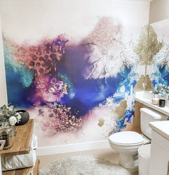 Client Photo:  Galaxy Wallpaper in Powder Room