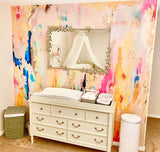 Vivian Ferne Oversized Wall Mural, Wallpaper, Kids Wallpaper, Oversized Wallpaper Wall Mural, Vibrant Wallpaper, Vibrant Wall Mural, Kids Wall Mural, Kids Wall Art, Nursery Wallpaper, Kids Bedroom Wallpaper, Kids Room Wallpaper, Bedroom Wallpaper, Bathroom Wallpaper, Gold Accent Wall, Gold Wallpaper, Silver Wallpaper, Silver Accent Wall, Pink Nursery, Gold Nursery, White Changing Table, Gold Changing Table, Changing Table, Kids Dresser, Canopy Bed, Kids Bed, Pink Nursery, Gold Nursery, Gold Mirror