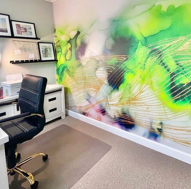 "Jade Riptide" Oversized Wall Mural