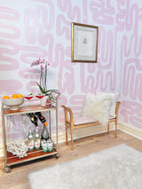 "Pink Brush Strokes" Oversized Wallpaper Wall Mural