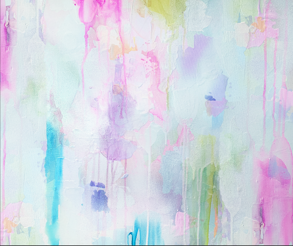 Pastel Abstract Painting Converted into Removable Wallpaper