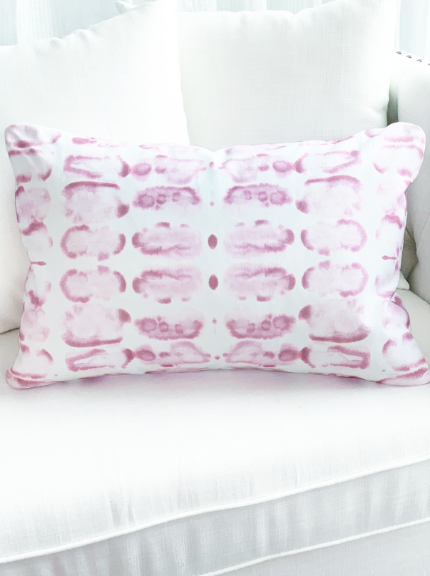 Pink and white decoration pillow for home couch