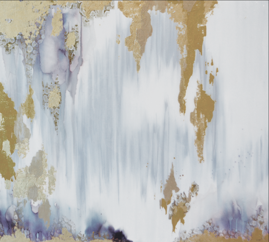 abstract gold grey and white large wall decal