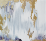 abstract gold grey and white large wall decal
