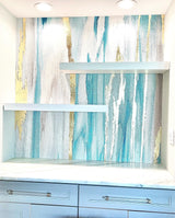 Custom "Spa Water" Oversized Wall Mural 8' Tall x 18' Wide
