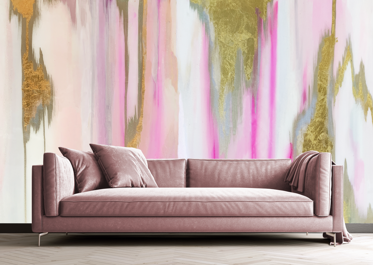 Custom "Cosmo" Oversized Wall Mural 18.5' + 7.5' adjacent walls x 9' tall Prepasted