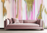 Custom "Cosmo" Oversized Wall Mural 18.5' + 7.5' adjacent walls x 9' tall Prepasted