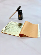 gold leafing kit to add embellishments to add authentic gold finish to wall art