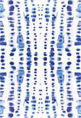 Indigo blue dots wallpaper covering