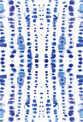 Indigo blue dots wallpaper covering