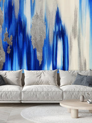 Additional 2 panels "Blue Ice" Oversized Wallpaper Wall Mural #3382 Peel & Stick