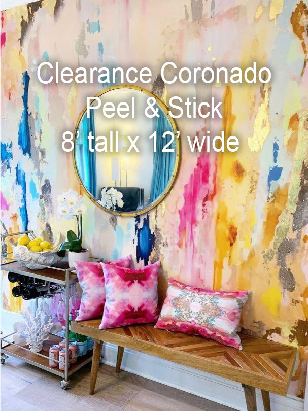 Clearance "Coronado" 8' tall x 12' wide  Peel & Stick Wall Mural