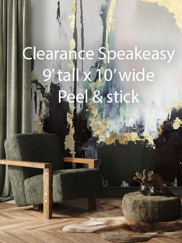 CLEARANCE "Speakeasy" Oversized Wall Mural 8' Tall x 11' Wide PEEL & STICK