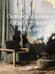 CLEARANCE "Speakeasy" Oversized Wall Mural 8' Tall x 11' Wide PEEL & STICK