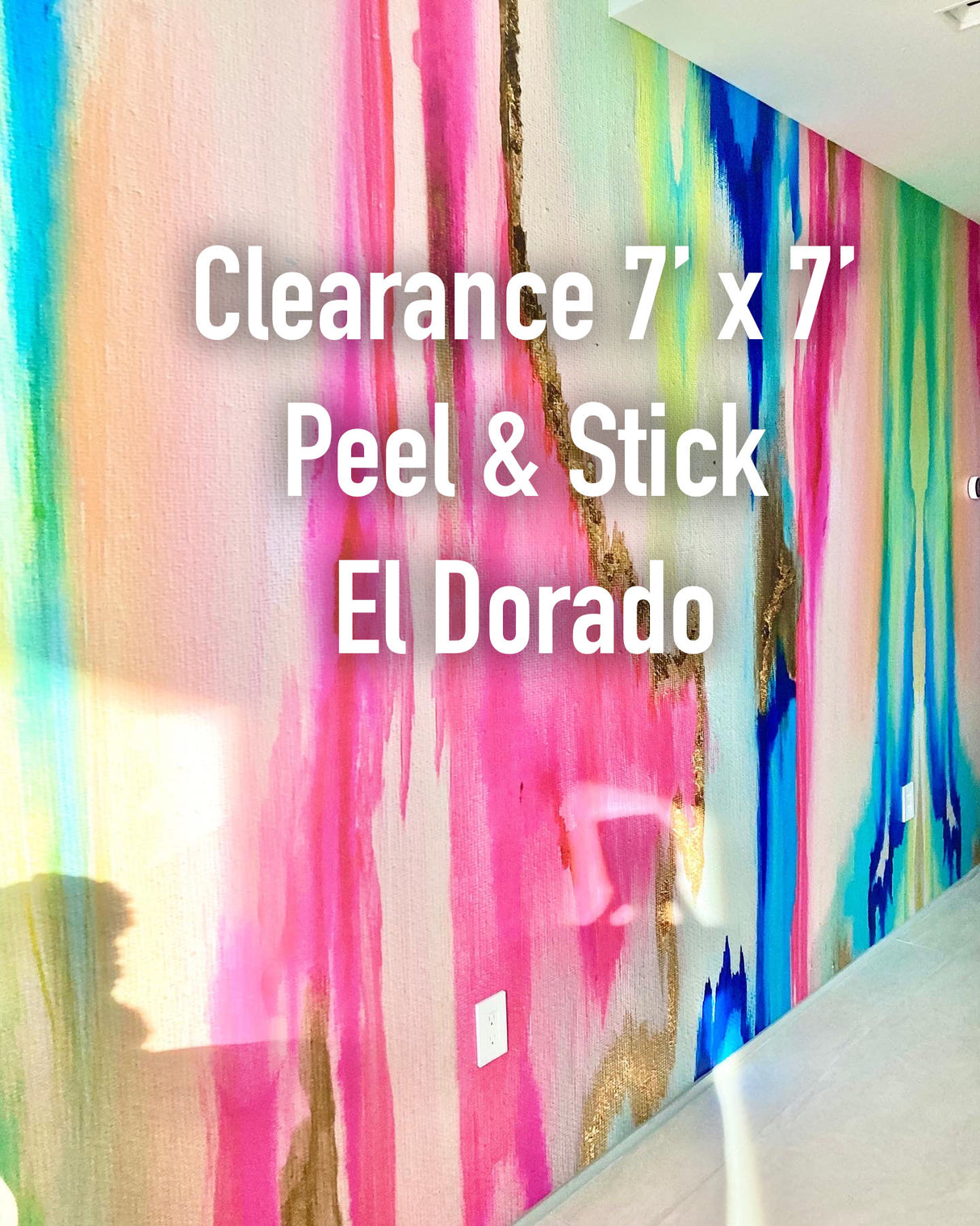 CLEARANCE "El Dorado" Oversized Wall Mural 7' Tall x 7' Wide PEEL & STICK