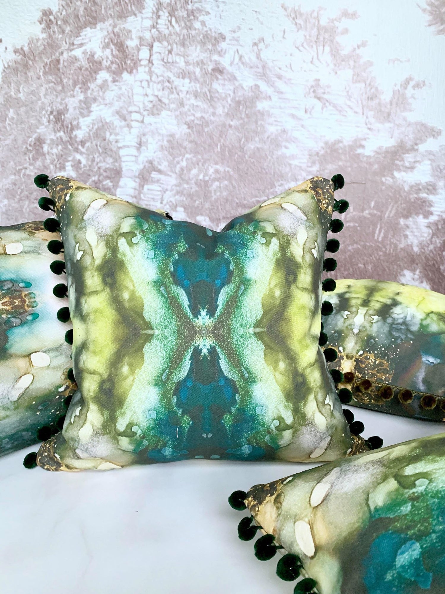 emerald green throw pillow, dark green throw pillow, green pillow