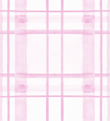 Original pink watercolor plaid design for interior wallpaper.