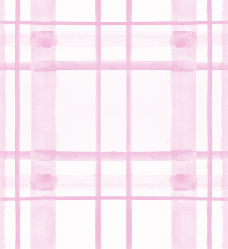 Original pink watercolor plaid design for interior wallpaper.