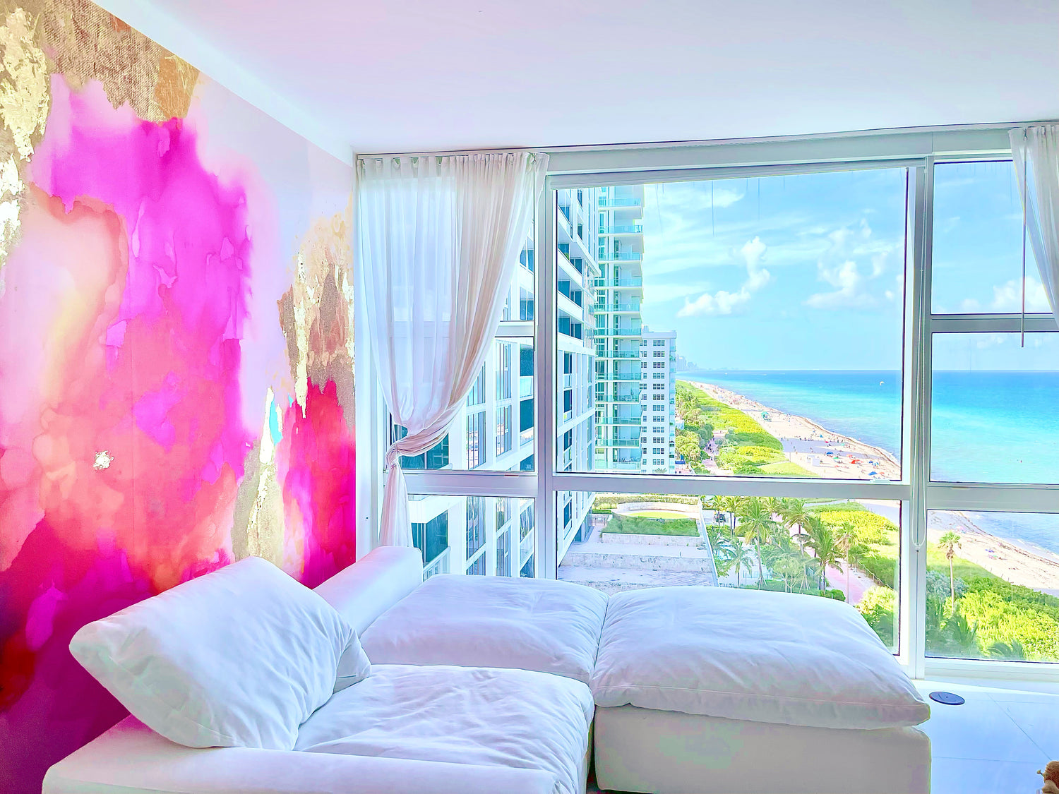 "Sugar Coral" Oversized Wall Mural