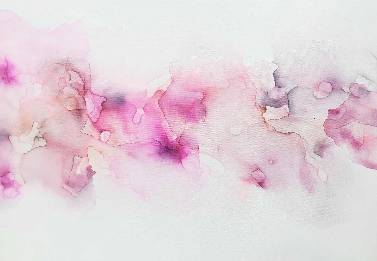 Abstract design wallpaper mural for pink nursery