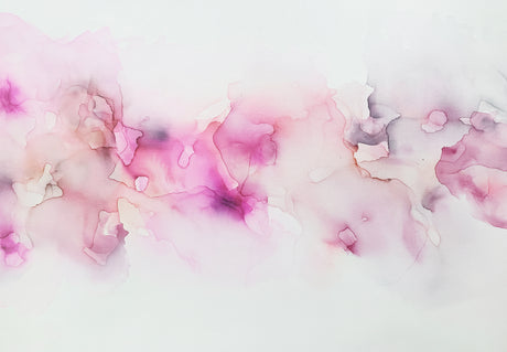 Abstract design wallpaper mural for pink nursery